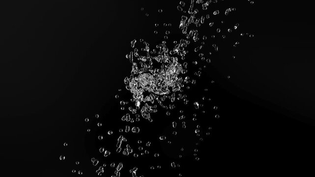 Two drops on back bg clash super slow motion 1000 FPS 4k