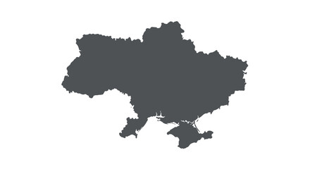 Obraz premium Minimalist silhouette of ukraine map on white background