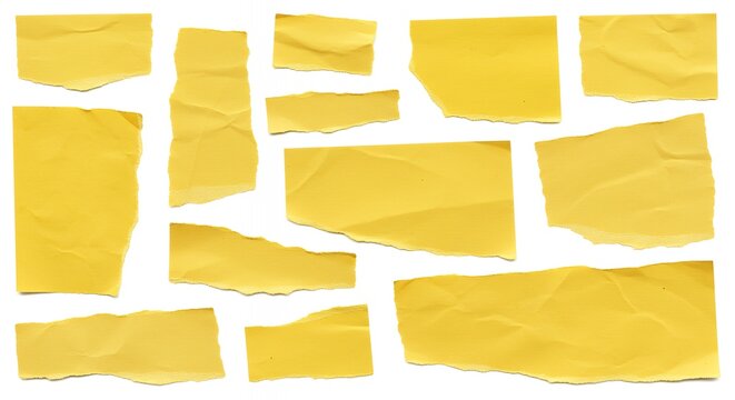 set of yellow sticky notes illustration