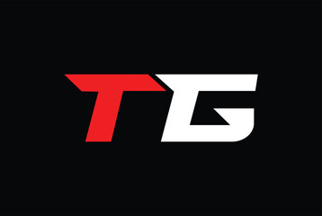 Dynamic TG, GT logo vector for business.