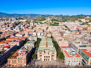 Teatro Vittorio Emanuele theatre aerial view, Messina