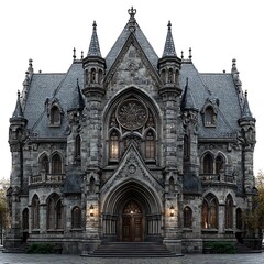 Stunning gothic style home pointed gables high resolution picture