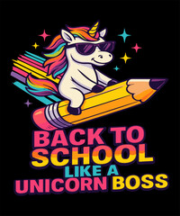 Unicorn back to school design for teacher and students who love Unicorn and surprise your classroom in your first day of school, Perfect Gift Idea for Boys Girls Teachers bee lovers