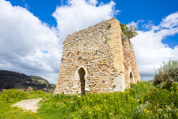 Eufemio Castle or Castello Eufemio aerial panoramic view