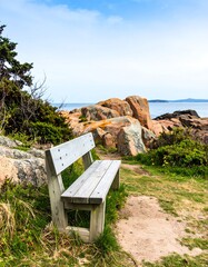 Coastal bench on a rocky outcrop