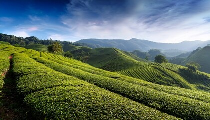 Fototapeta premium tea cultivation areas in southeast asia