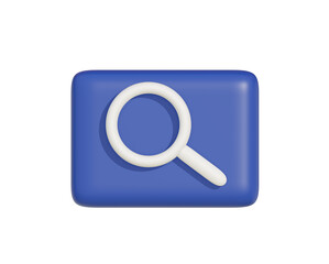 Search icon, magnifying glass icons in different colors for app and web interface