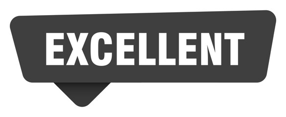 excellent black sign isolated on transpatent background. excellent sticker