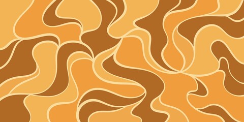 Camouflage in a yellow-gold palette with smooth shapes