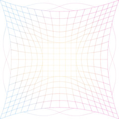 Retrofuturistic 3d Crumpled Mesh Wireelement Shape