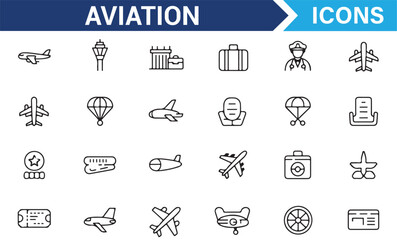Aviation Symbols for Digital Use in Travel Design