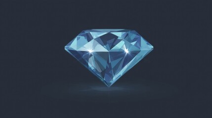 a blue diamond on a black background