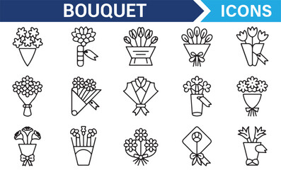 Bouquet Symbols for Celebrations and Gift Wrapping