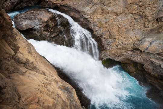 Iskanderkul Waterfall or Fann Niagara in Fann Mountains