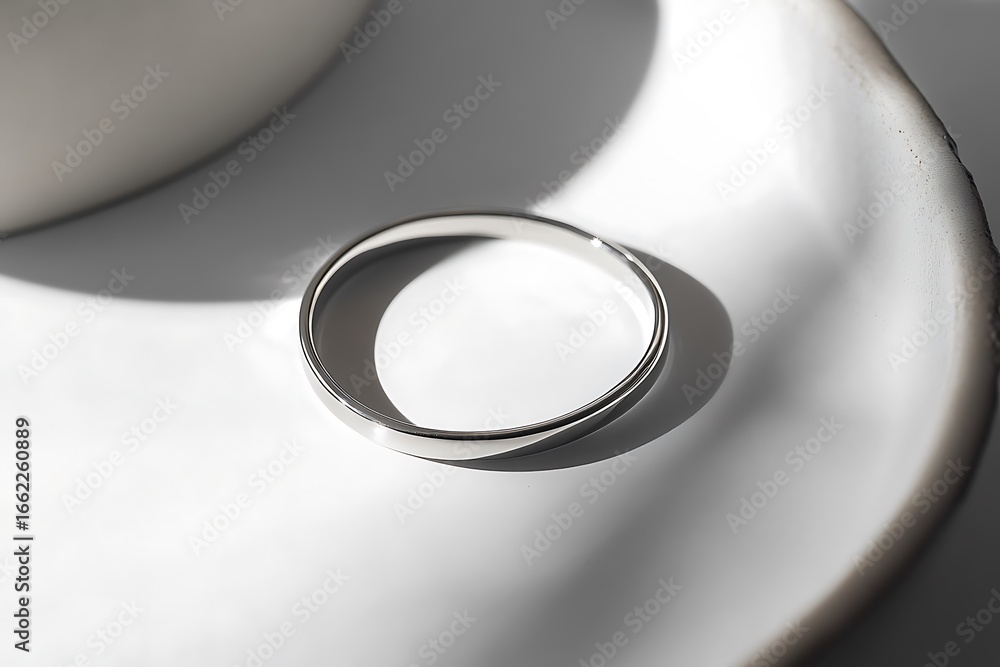 Poster minimal chain bracelet displayed in a smooth, balanced circular form