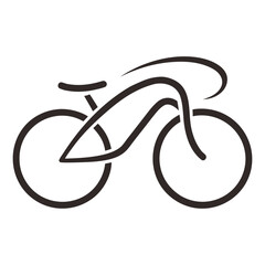 Bike Side View Logo White Background Vector