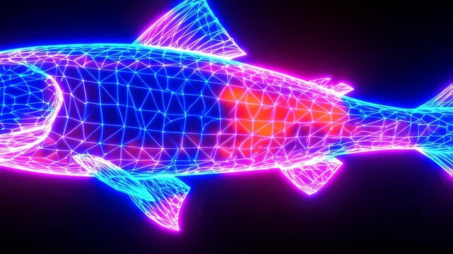 Neon Fish Outline