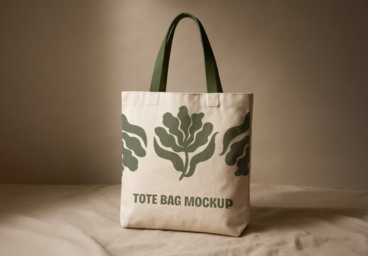 Tote Bag Mockup in Studio Setting