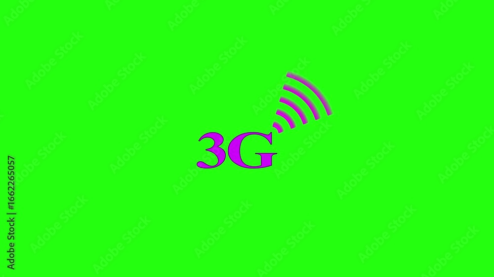 Poster 3g network signal animation. 3g network icon design in flat icon. purple update the network system. 