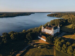 Aerial views of Skokloster Castle in Skokloster, Sweden