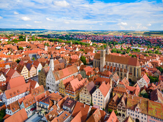 Naklejka premium Rothenburg ob der Tauber aerial view