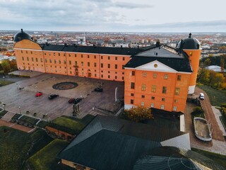 Aerial views of Uppsala in Eastern Sweden