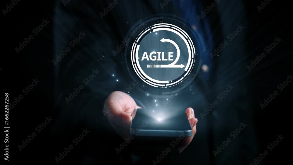Poster agile project management using teams and agile planning for agile development. agile enables flexibi