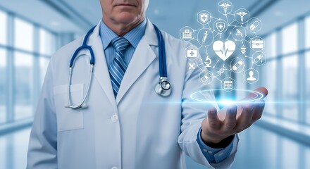 Doctor Harnessing Advanced Technology for Comprehensive Healthcare Solutions and Patient Well-being