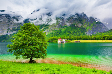 St. Bartholomew church at Konigssee Lake