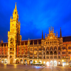 Obraz premium New Town Hall or Neues Rathaus, Munich