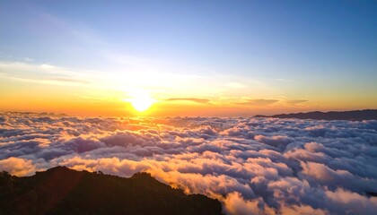 Sunrise over a sea of clouds (2)