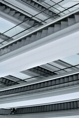 escalator in a modern building
