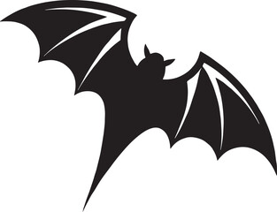 Dark Silhouette of a Flying Bat