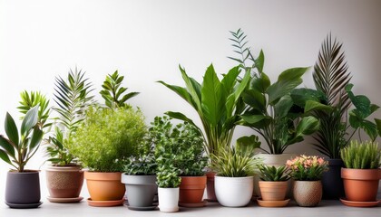 Fototapeta premium variety of potted plants