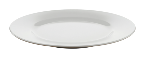 Serving food on a plain white plate kitchen culinary art indoor overhead minimalist for visual appeal. Cut out PNG