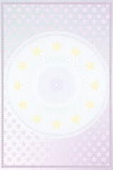 Certificate decor with guilloche pattern