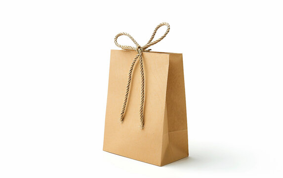 Small Paper Bag with a Twist Tie Closure Ideal for Snacks or Gifts