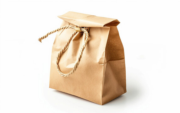 Compact Kraft Paper Bag with Twist Closure for Small Items and Treats