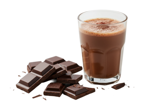 Enjoying hot chocolate drink cozy kitchen beverage relaxing atmosphere indulgence concept. Cut out PNG