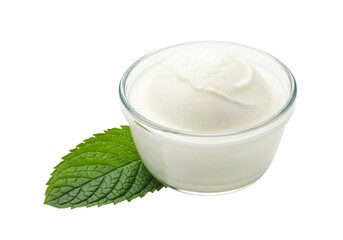 yogurt with mint png background 