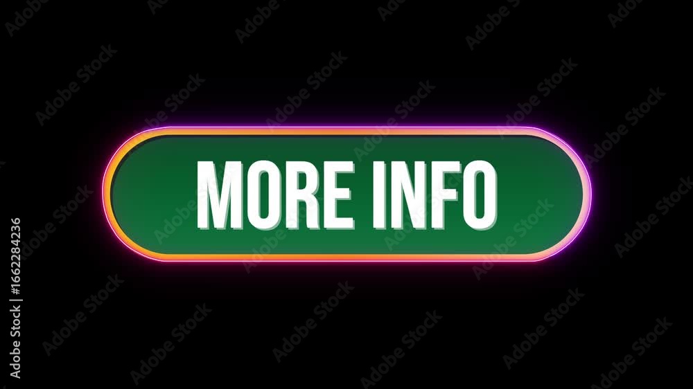 Fototapete more info, button click animation with computer mouse cursor and luxury neon glow colorful border on
