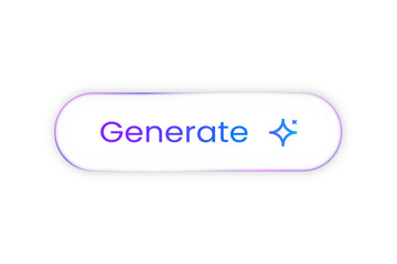 A sleek generate button. a vibrant gradient and sparkle icon, perfect for modern designs. Use this for web, app, or print projects needing a creative touch.