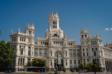 Naklejka premium Commercial stock images of Madrid in summer with Puerta del Sol, Spanish culture, lifestyle, friends, couples and architecture of Spain’s capital city