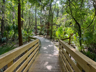 A walking path leading into Green Springs Park.