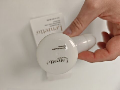 Prague,Czech Republic-May 6 2025: LENZETTO estradiol spray for hormone replacement therapy
