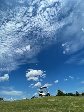 golf cart on hill