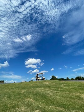 landscape with a blue sky