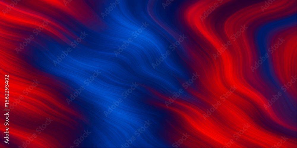 Aufkleber flowing red and blue silk texture with a dynamic wave pattern