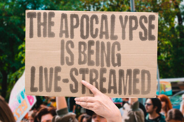 The apocalypse is being live-streamed — a chilling reminder of spectacle in collapse....