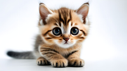 Adorable Kitten Looking Up